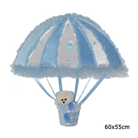  Uçan Balon Bebek Kapı Süsü Mavi 60cm