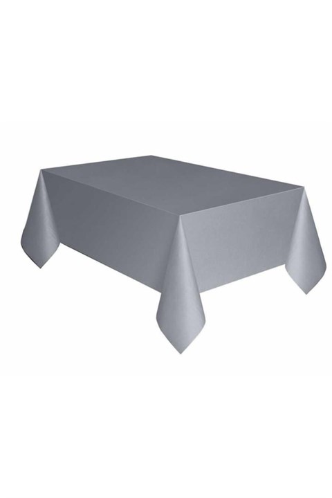 120x180Cm Plastik Masa Örtüsü Gümüş