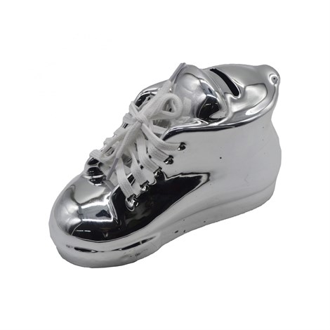 Ayakkabı Şeklinde Porselen Kumbara Gümüş