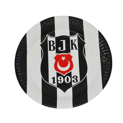 Beşiktaş Baskılı 8li Karton Tabak